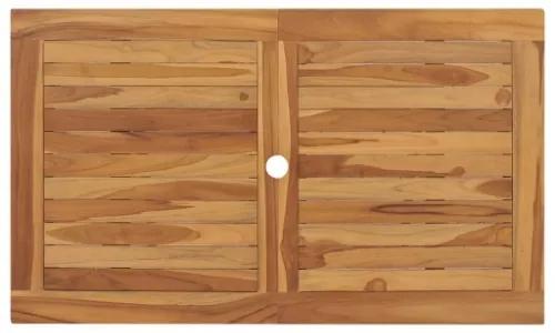 Tavolo Pieghevole da Giardino 120x70x75 cm in Massello di Teak