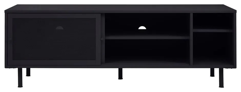 Mobile TV nero in metallo 160x55x45 cm Veep – Unique Furniture