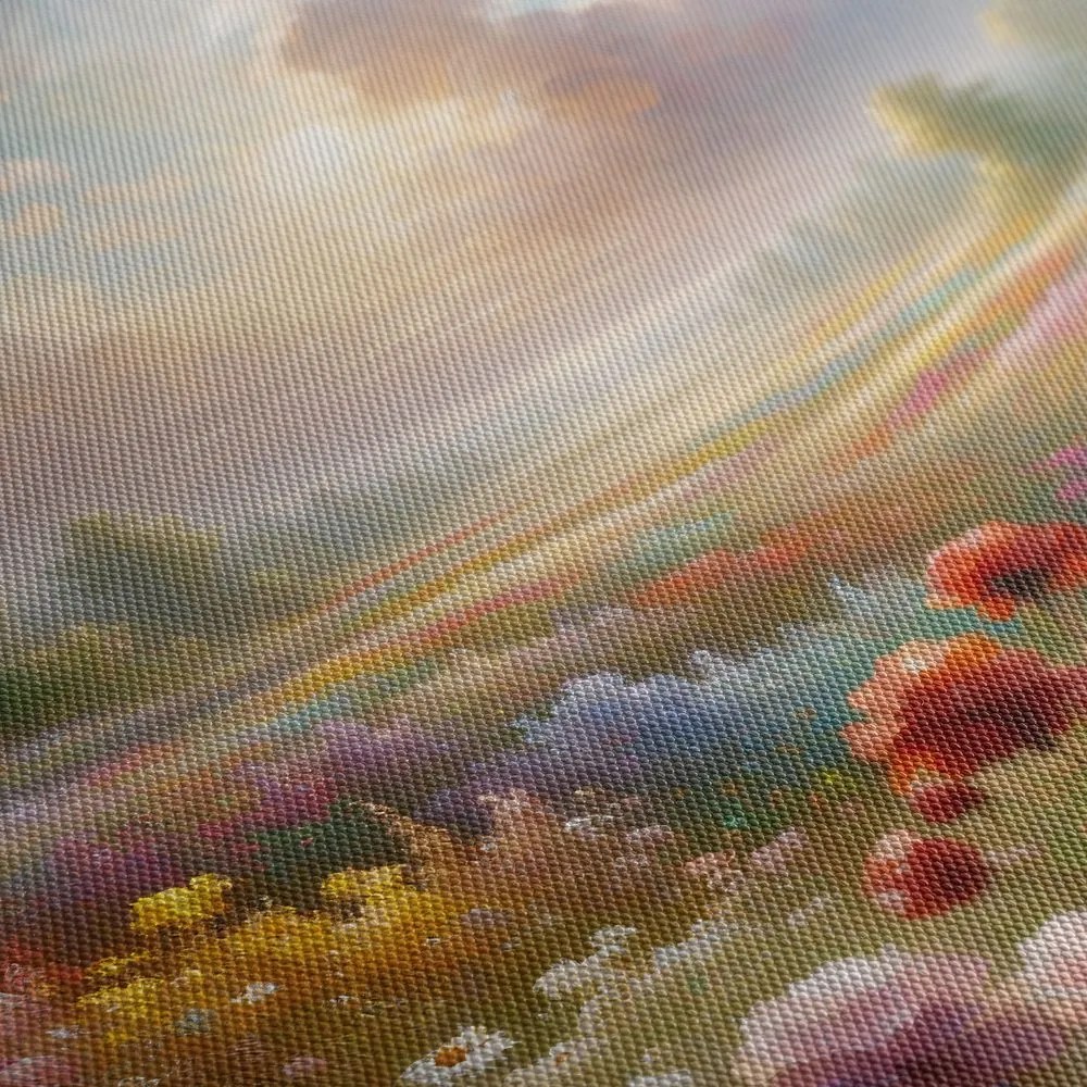 Quadro su tela – Valle fiorita e soleggiata