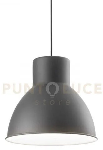 Lampada a sospensione metro sp1 grigio scuro interno bianco in meta...