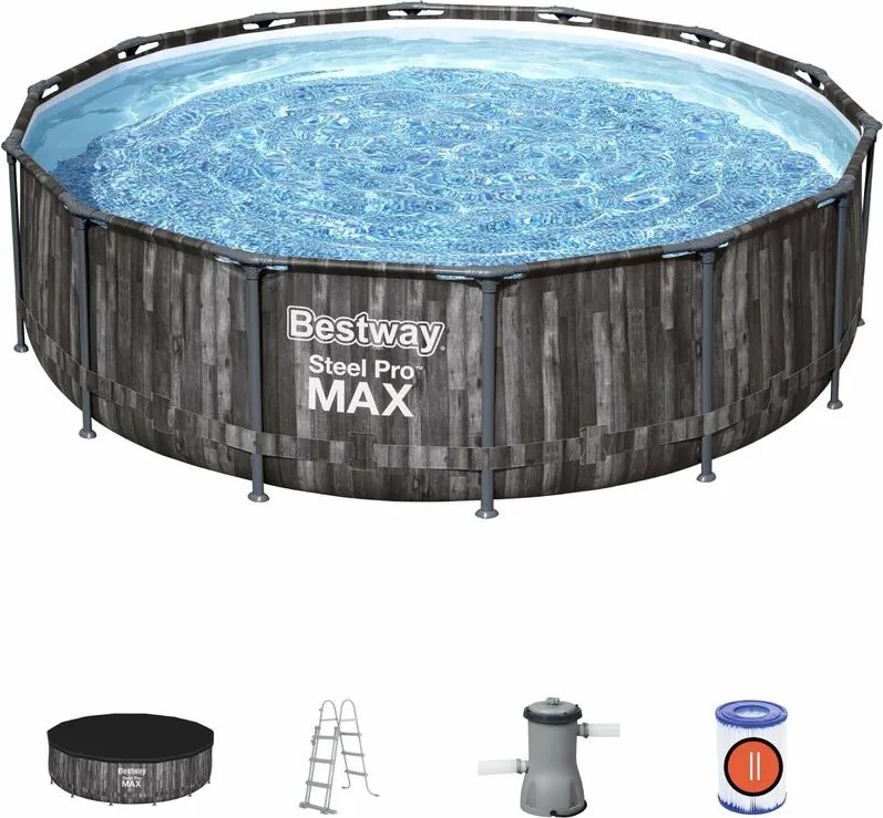 Piscina con struttura rotonda Steel Pro MAX 427x107 cm Bestway 5614Z