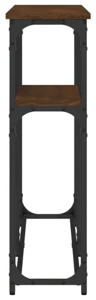 Tavolo consolle rovere marrone 145x22,5x75 cm legno multistrato