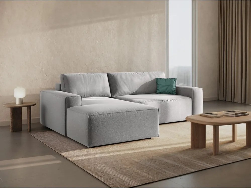 Divano letto angolare grigio chiaro (angolo sinistro) Jodie - Micadoni Home