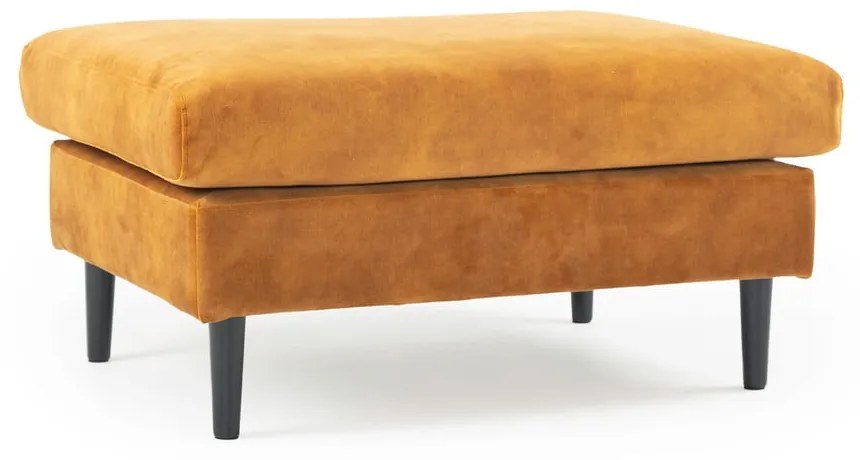 Pouf in velluto giallo Adagio - Scandic