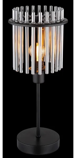 Globo 15698T - Lampada da tavolo GORLEY 1xE14/40W/230V diametro 15 cm nero
