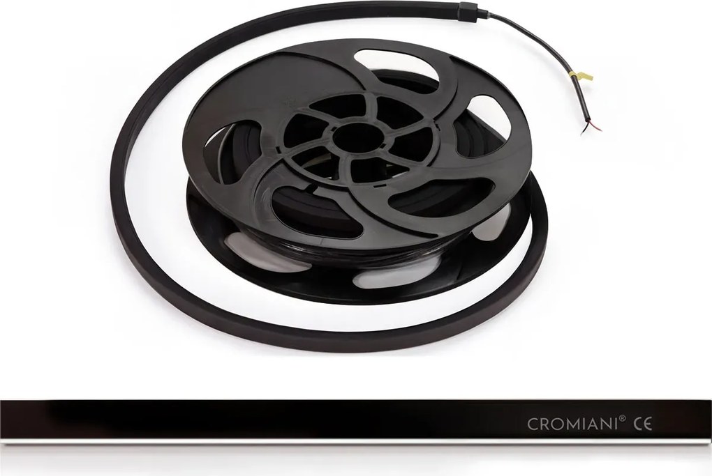 Neon Flex LED Nero 16x16 Free Cut 2.700K - 24V 14W/m IP67 - 10 metri