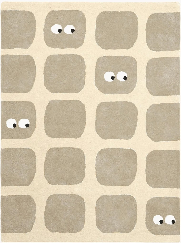 Tappeto per bambini fatto a mano Bidules Beige, varie misure
