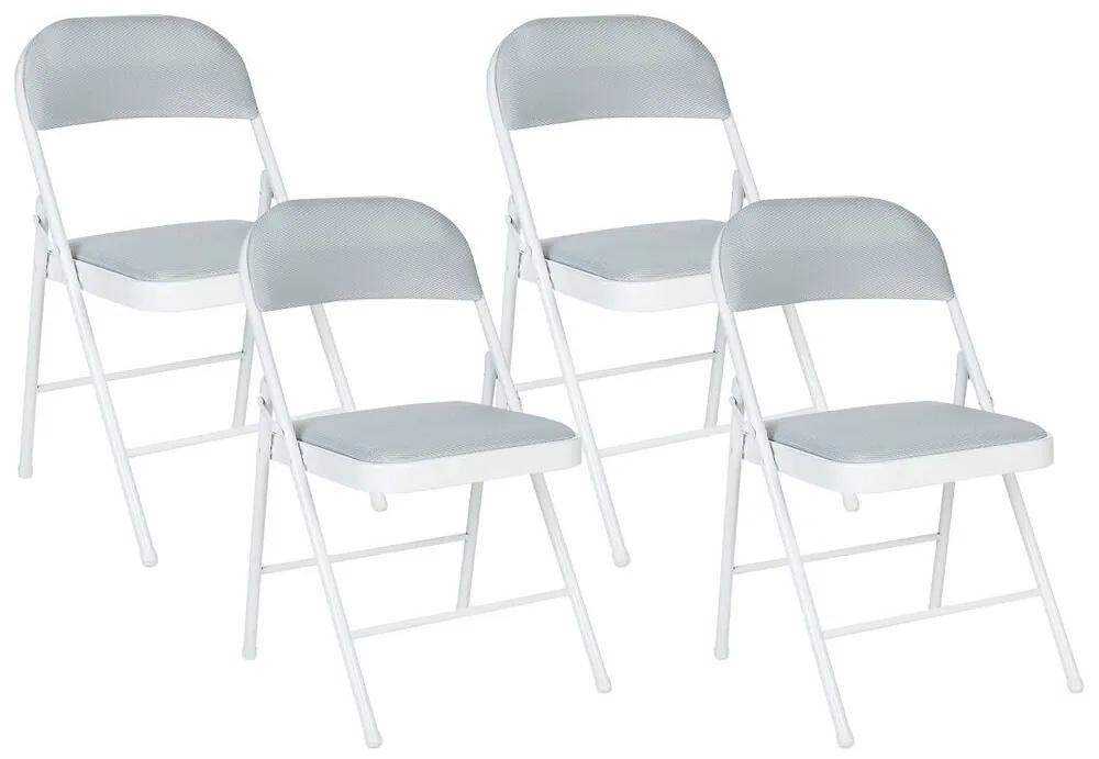 Set di 4 sedie metallo grigio chiaro SPARKS Beliani