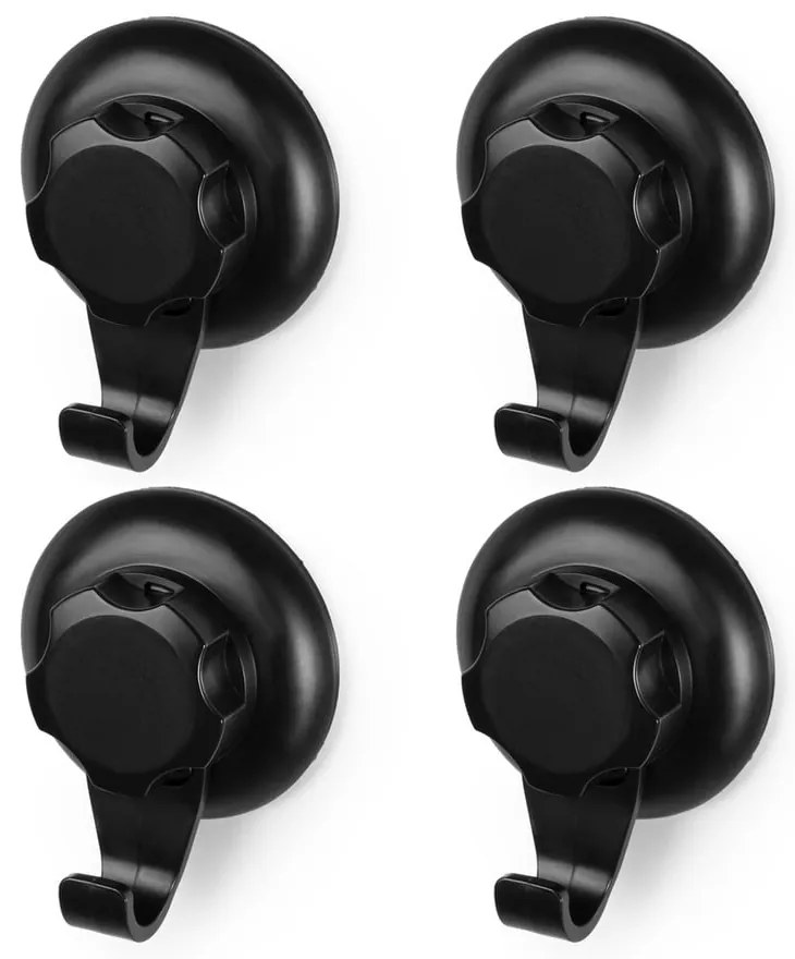 Set di ganci senza foratura neri in acciaio 4 pz Bestlock – Compactor