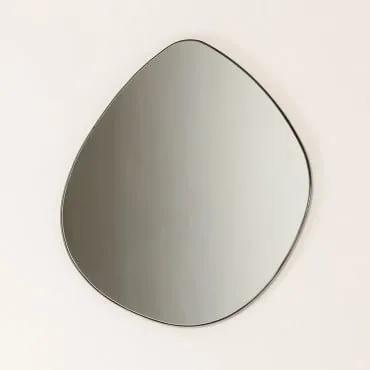 Specchio da parete in metallo (67x60 cm) Astrid Nero & A - Sklum