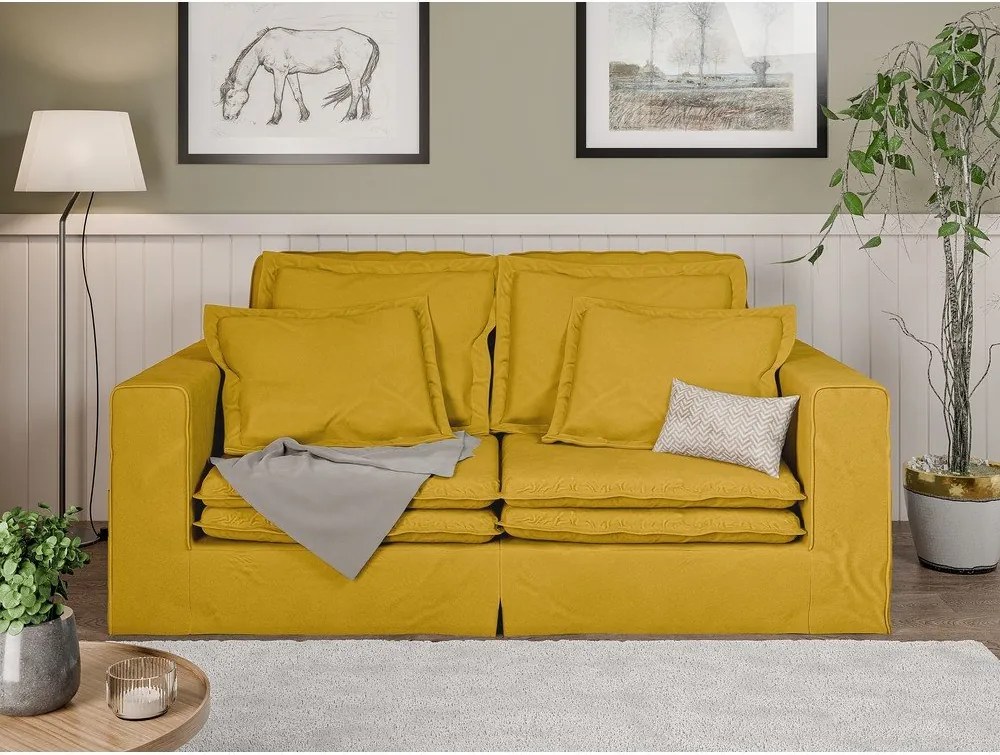 Divano giallo 196 cm Nora – Ropez