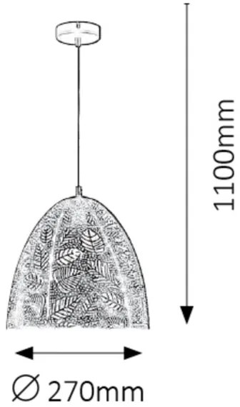 Rabalux 2277 - Lampadario a sospensione con filo MANORCA 1xE27/40W/230V