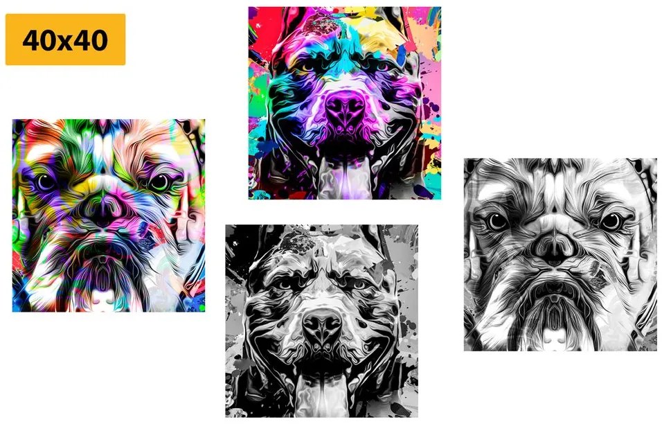 Set di quadri – Cani in stile pop art