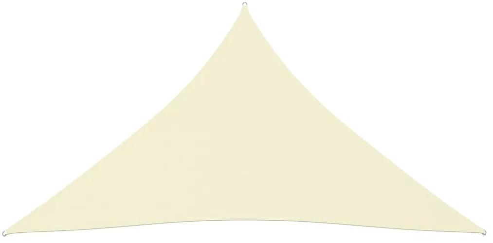 Parasole a Vela Oxford Triangolare 4x4x4 m Crema