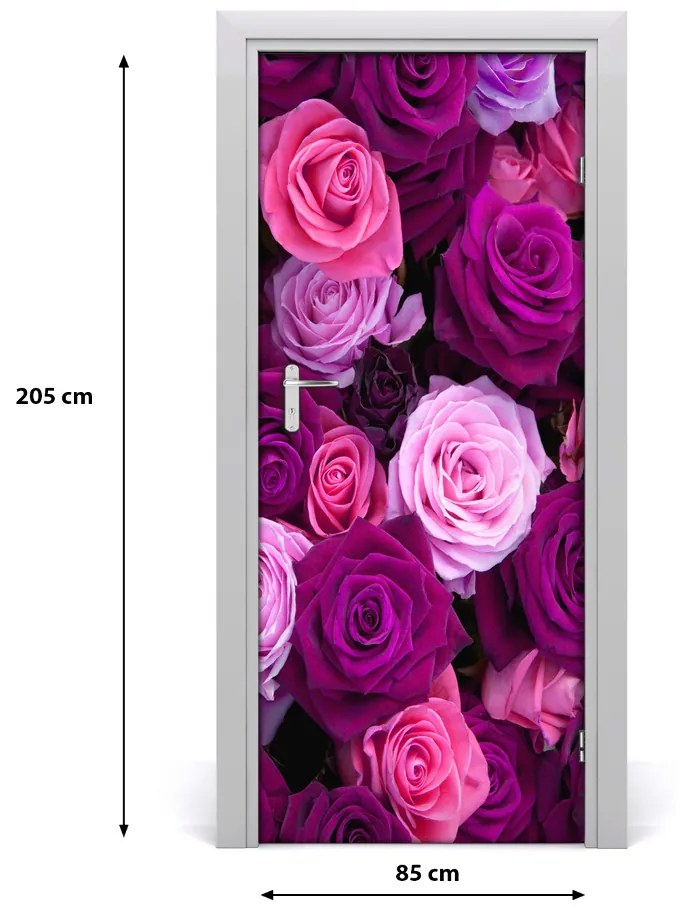 Sticker porta Rose rosa 85x205 cm