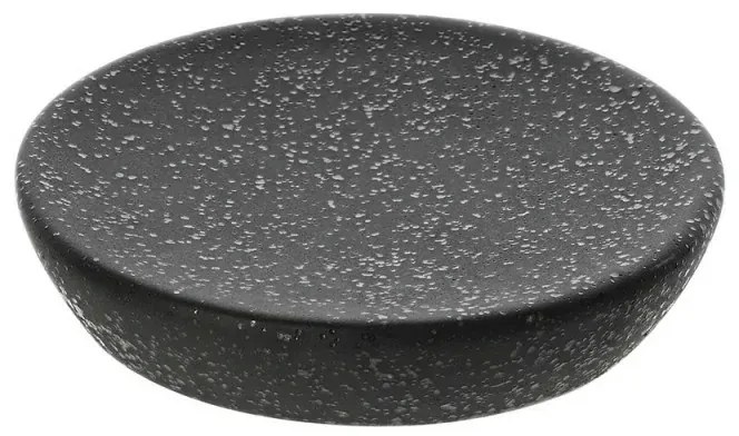 Portasapone da appoggio in ceramica nero con effetto glitter