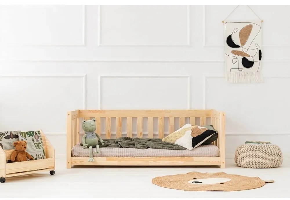 Letto per bambini in legno di pino in colore naturale 90x200 cm CPP - Adeko