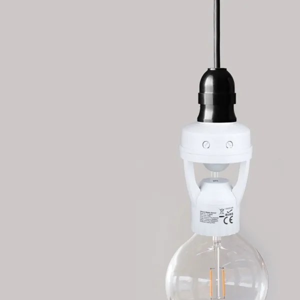 Sensore PIR per lampadina E27 bianco