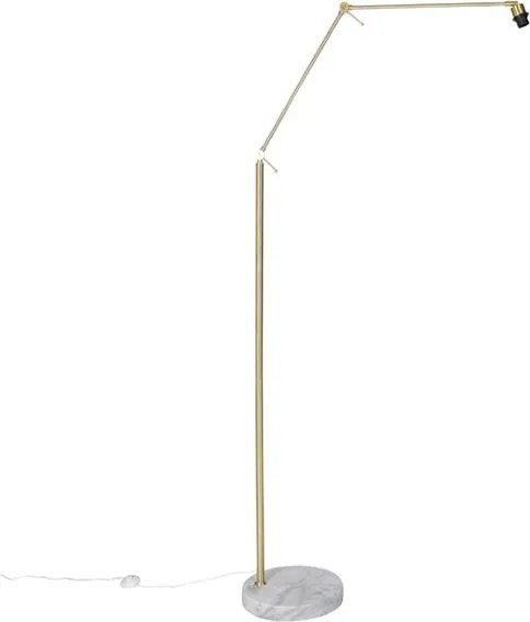 Lampada da terra moderna con paralume in velluto oro grigio 50 cm - Editor