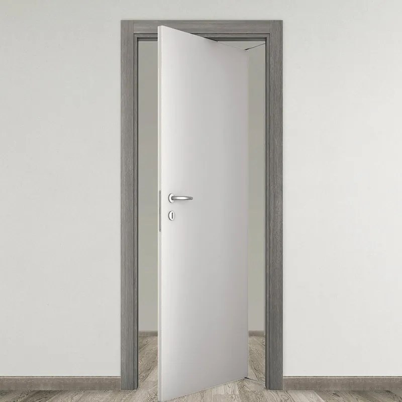 Porta tamburata rototraslante Nida grigio L 70 x H 210 cm destra