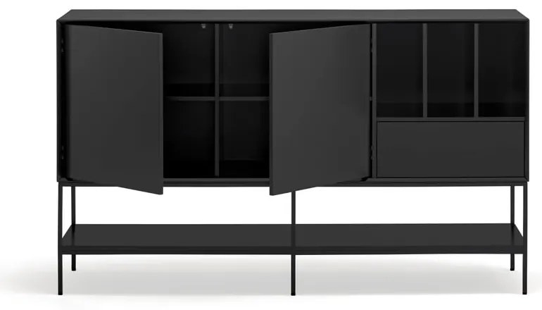 Cassettiera nera 166x98x45 cm Platt – Teulat