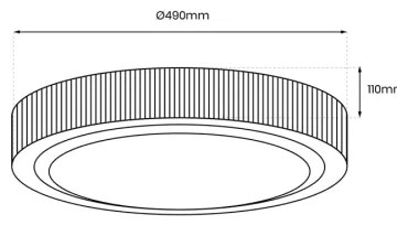 Plafoniera LED MIRI LED/34W/230V diametro 49 cm