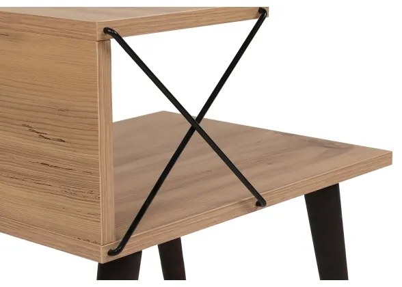 Comodino CROSS 55x50 cm marrone