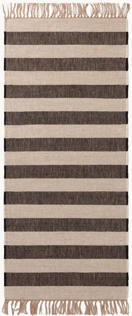 Tappeto a pelo basso in juta tessuto a mano Playa