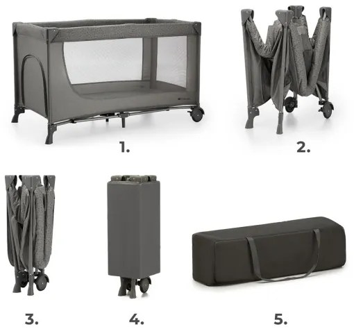 KINDERKRAFT - Culla da viaggio JOY 2 grigio