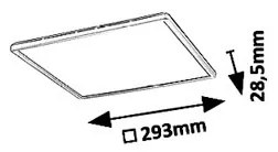 Rabalux 3429 - Plafoniera LED PAVEL LED/18W/230V