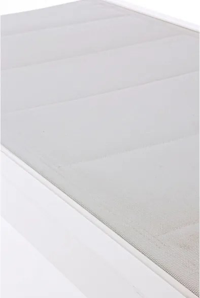 Lettino Prendisole Alto In Alluminio Con Ruote Hilde Bianco Cloud LD30