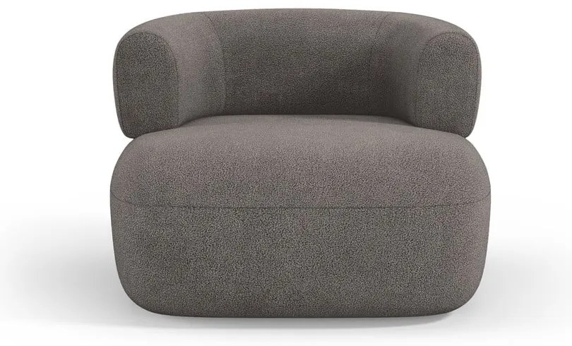 Poltrona grigia in tessuto bouclé Jenny - Micadoni Home