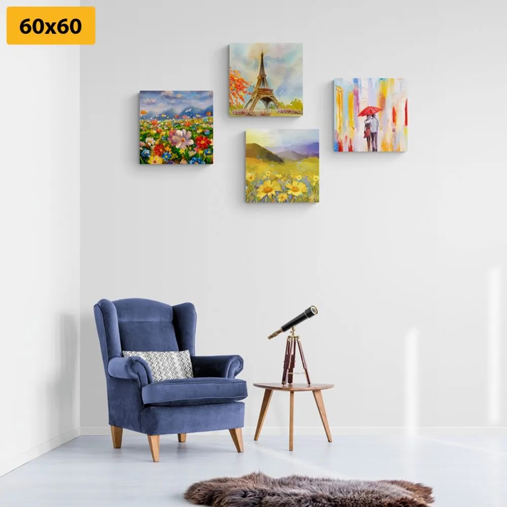 Set di quadri – Passeggiata romantica