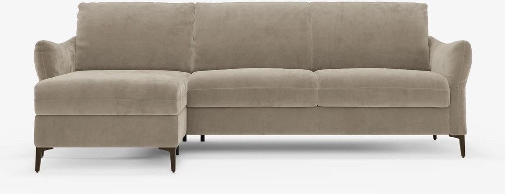 Dalia divano letto angolare con vano contenitore - materasso alto 18 cm in raffinato tessuto smacchiabile T30