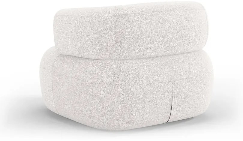 Poltrona bianca in tessuto bouclé Jenny - Micadoni Home