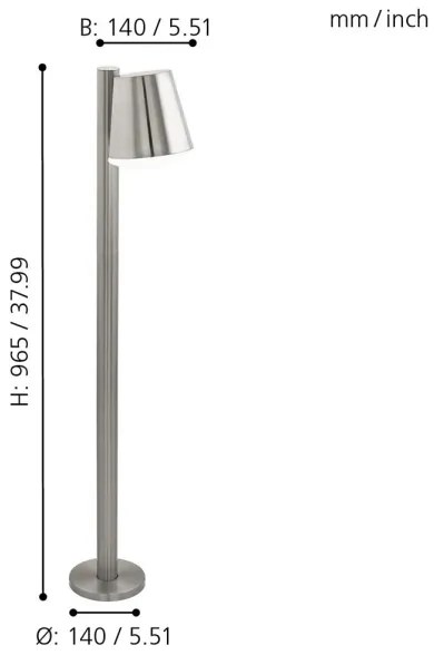 Eglo 97485 - Lampada LED dimmerabile CALDIERO-C 1xE27/9W/230V cromo opaco IP44