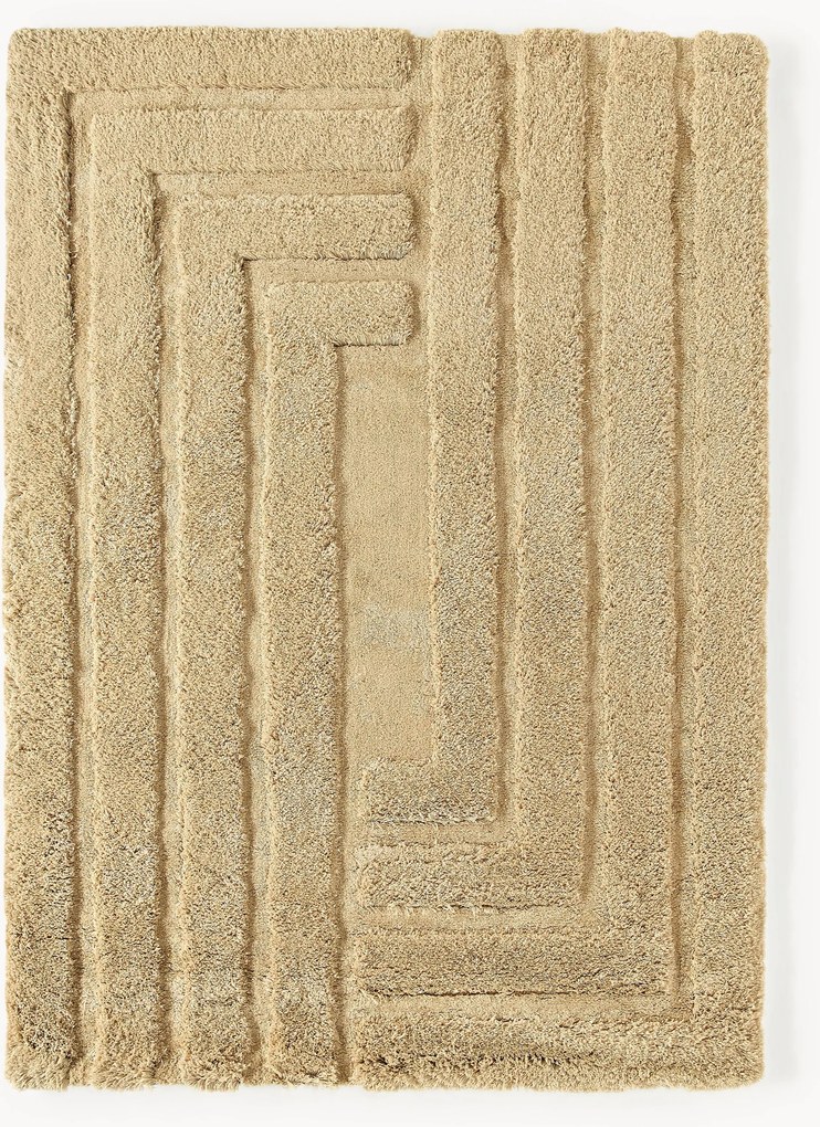 Tappeto soffice a pelo lungo con motivo in rilievo Genève