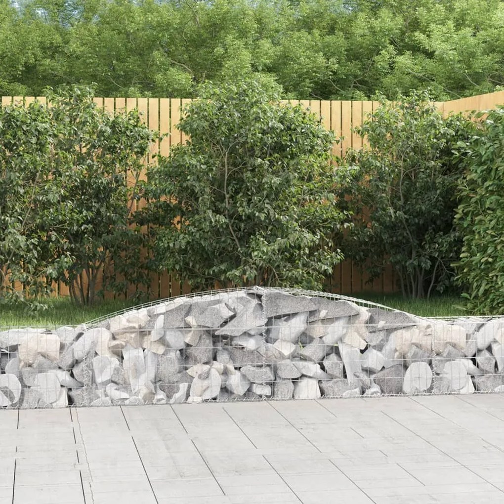 Cesti Gabbioni Ad Arco 20 Pz 400x30x40/60 Cm Ferro Zincato /