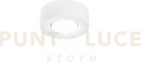 Plafoniera athen tonda bianca 1 luce attacco gx53 14x14x5,3cm in ge...