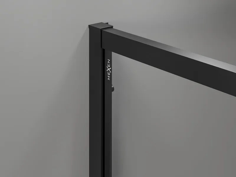 Mexen Exo-S cabina doccia scorrevole 120 x 90 cm, trasparente, nera - 8151-120-090-70-00