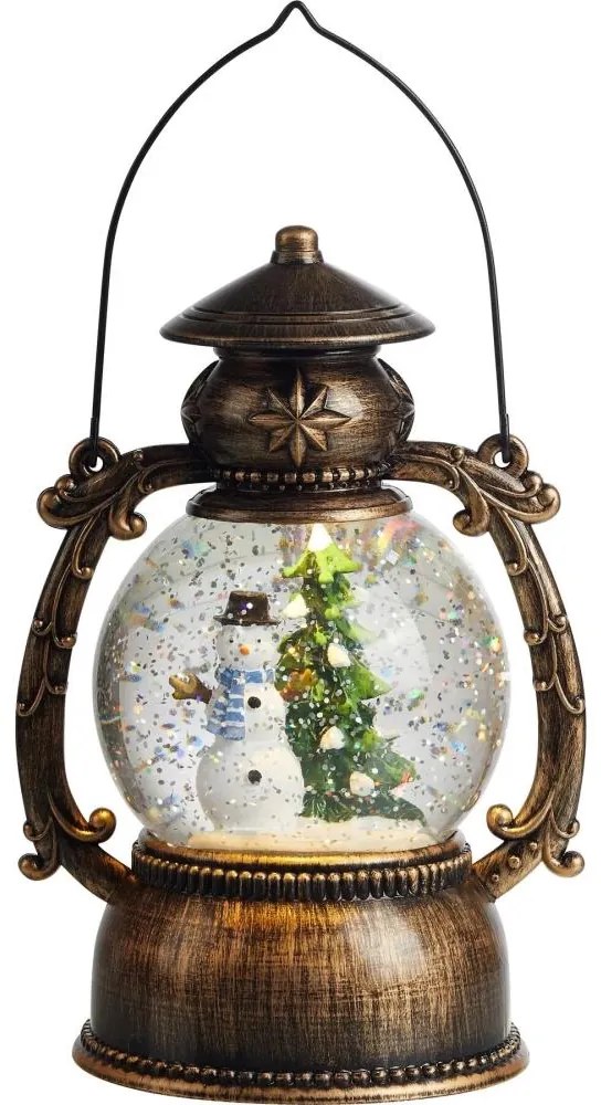 Markslöjd 705053 - Decorazione natalizia a LED LOTHAR LED/0,15W/3xAA lanterna bronzo