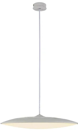 Lampadario Moderno Slim bianco paralume bianco LED Ø46cm MANTRA