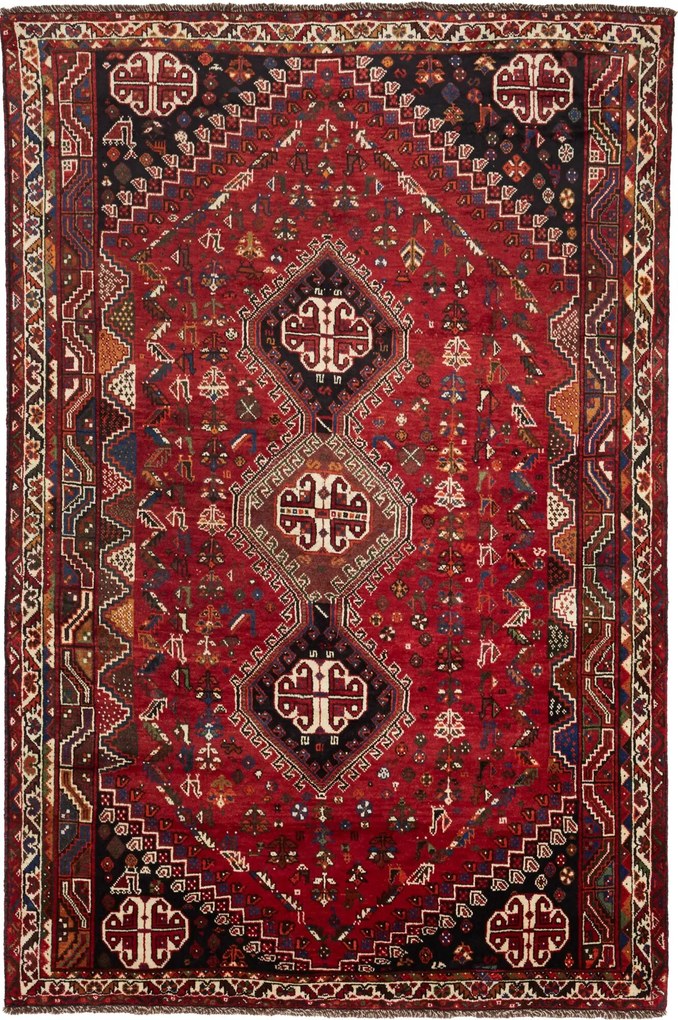 Shiraz Tappeto persiano 260x170 Rosso (Iran) Annodato A Mano