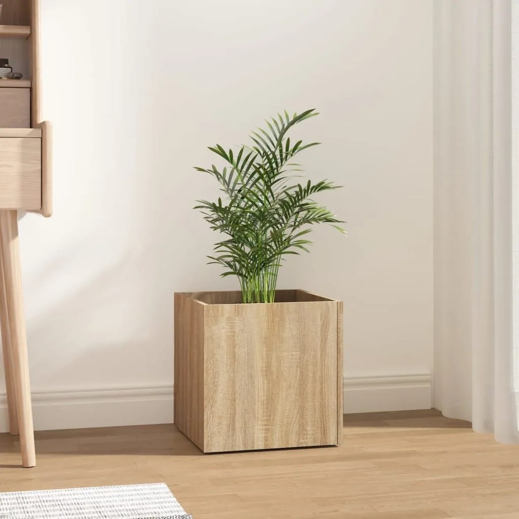 Fioriera Rovere Sonoma 40x40x40 Cm İn Legno Multistrato /