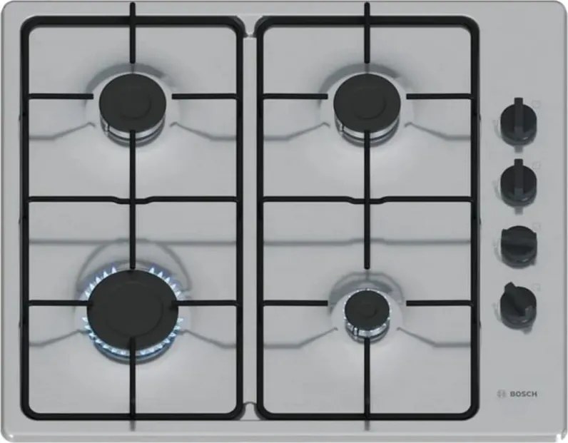 Bosch - PBP6B5K80 Serie 2 - Piano cottura a gas de (4 fuochi, 60 cm, acciaio inox)