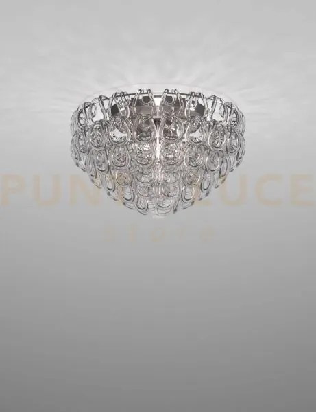 Giogali lampadadario a soffitto 60 cristallo trasparente e cromo lu...