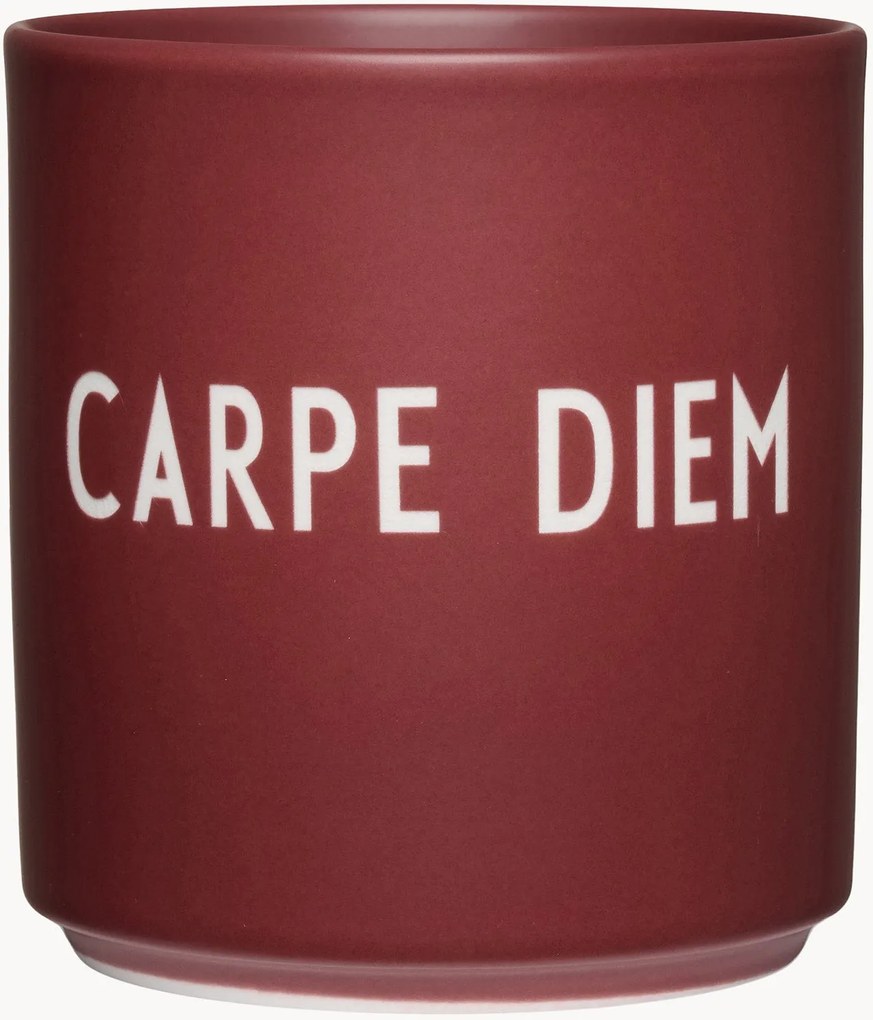 Tazza con scritta Favourite Carpe Diem