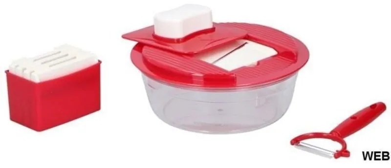 Multifunktionsreibe mit Behälter + Schäler - Alpina