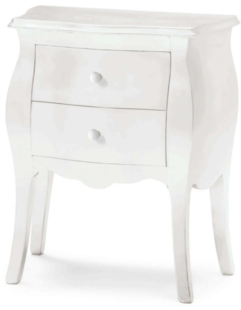 JALEN - comodino in legno massello bombato