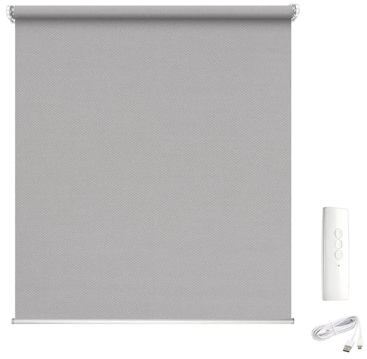 Tenda a rullo motorizzata screen MADECO Screen Eroll grigio 154 x 250 cm